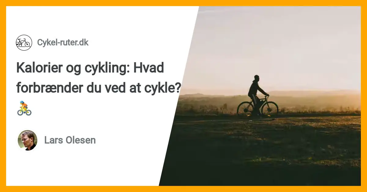 Kalorier og cykling: forbrænder du ved at cykle? 🚴