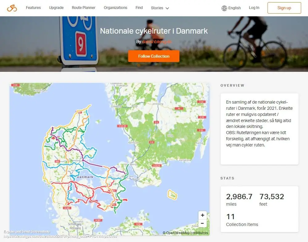 gpx track på ridewithgps